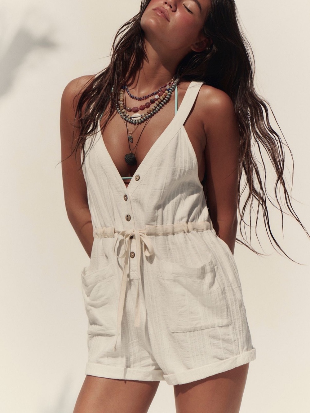 Free People Free-est Piper Cotton Shortalls